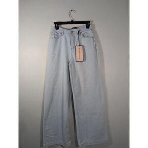 BCBGeneration Wide Leg High Waist Jeans Light Wash 5/27 New